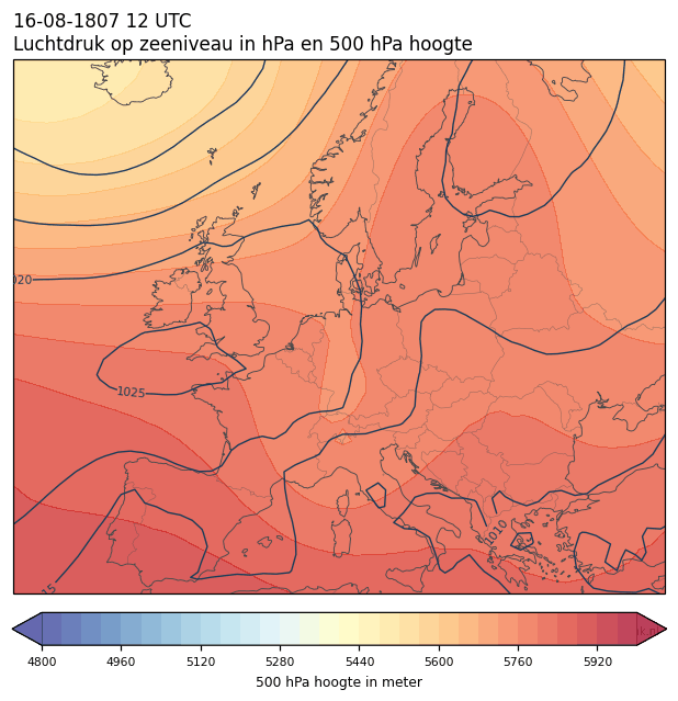 Weerkaart van 16 augustus 1807 om 12 UTC