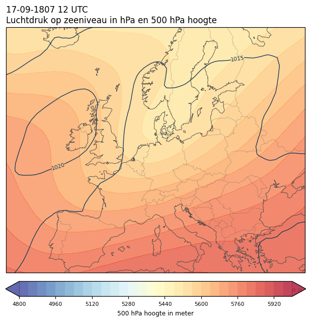 Weerkaart van 17 september 1807 om 12 UTC
