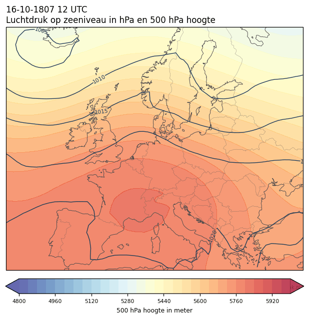 Weerkaart van 16 oktober 1807 om 12 UTC