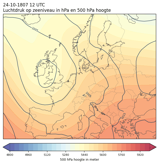Weerkaart van 24 oktober 1807 om 12 UTC