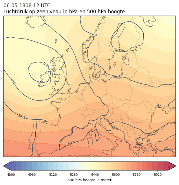 Weerkaart van 6 mei 1808 om 12 UTC