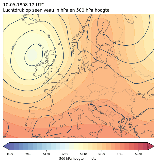 Weerkaart van 10 mei 1808 om 12 UTC