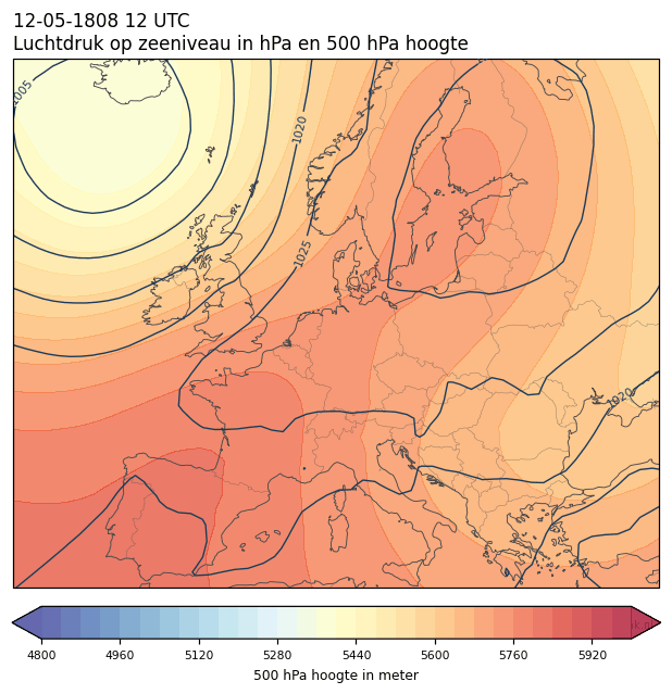 Weerkaart van 12 mei 1808 om 12 UTC
