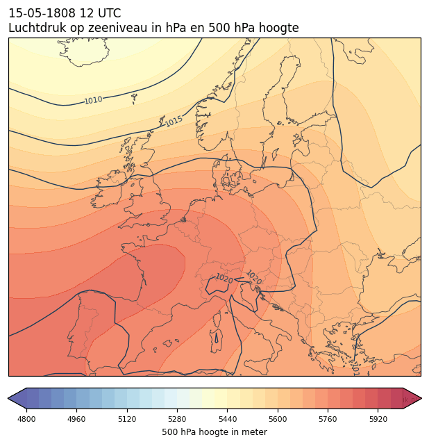 Weerkaart van 15 mei 1808 om 12 UTC