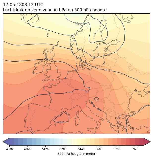 Weerkaart van 17 mei 1808 om 12 UTC