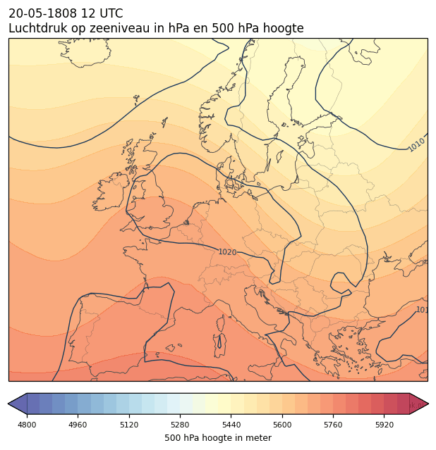 Weerkaart van 20 mei 1808 om 12 UTC