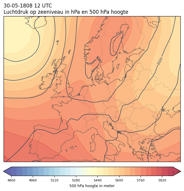 Weerkaart van 30 mei 1808 om 12 UTC