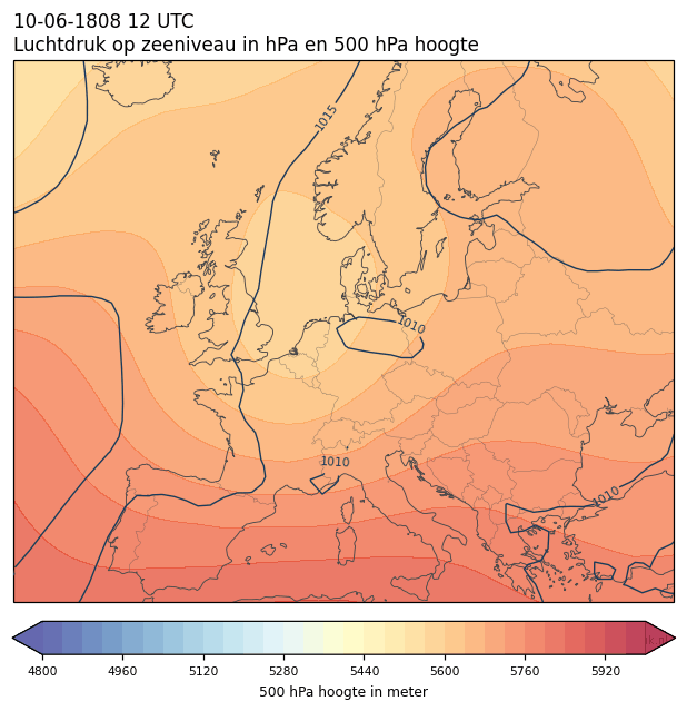 Weerkaart van 10 juni 1808 om 12 UTC