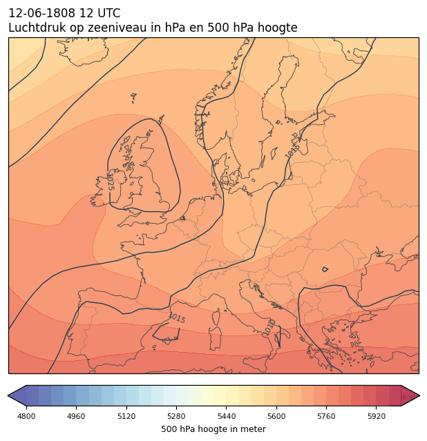 Weerkaart van 12 juni 1808 om 12 UTC