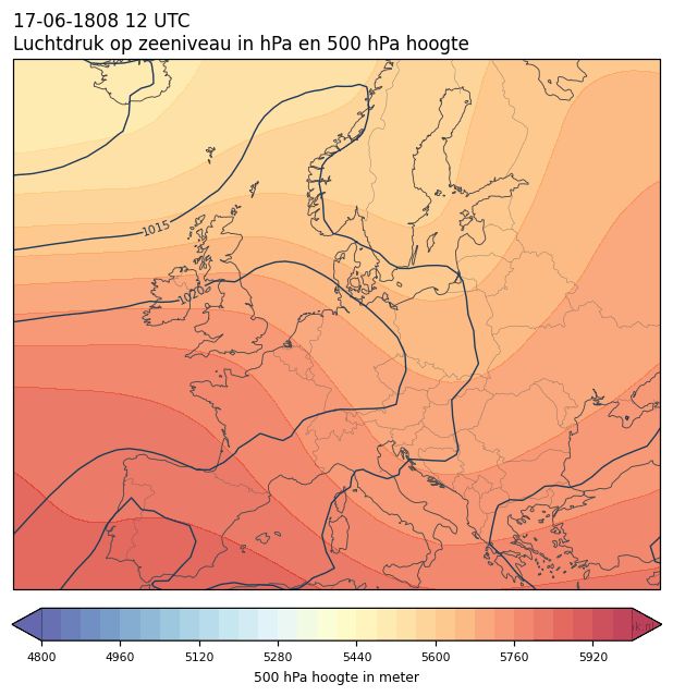 Weerkaart van 17 juni 1808 om 12 UTC
