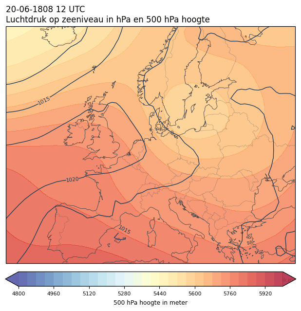 Weerkaart van 20 juni 1808 om 12 UTC