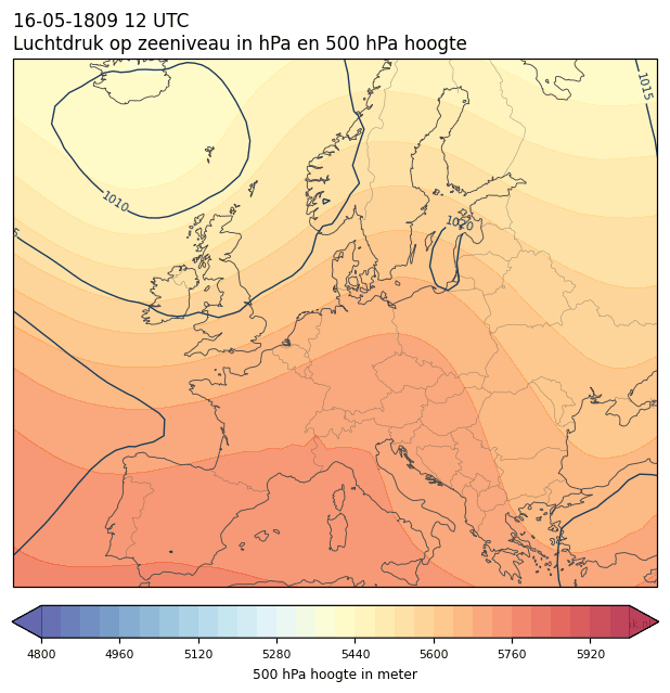 Weerkaart van 16 mei 1809 om 12 UTC