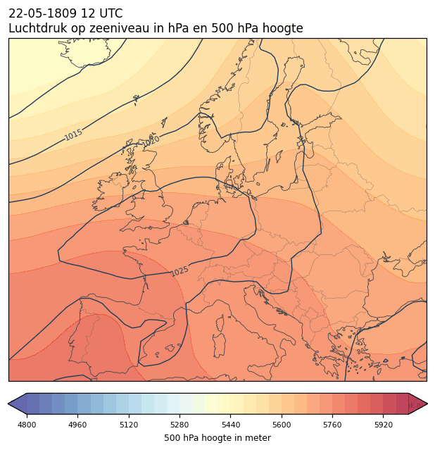 Weerkaart van 22 mei 1809 om 12 UTC
