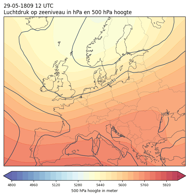 Weerkaart van 29 mei 1809 om 12 UTC