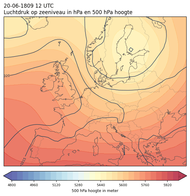 Weerkaart van 20 juni 1809 om 12 UTC