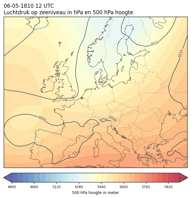 Weerkaart van 6 mei 1810 om 12 UTC