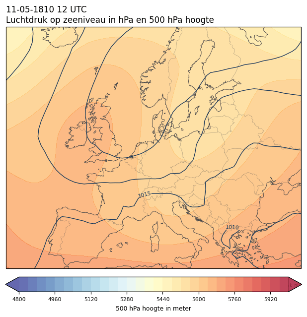 Weerkaart van 11 mei 1810 om 12 UTC