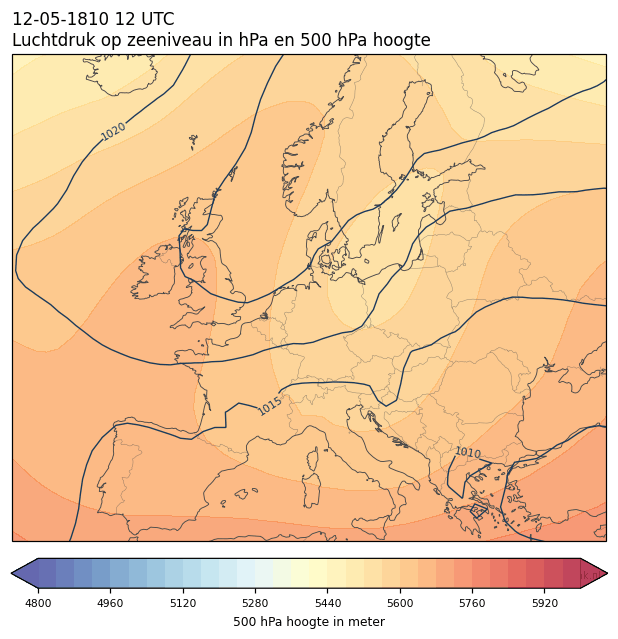 Weerkaart van 12 mei 1810 om 12 UTC