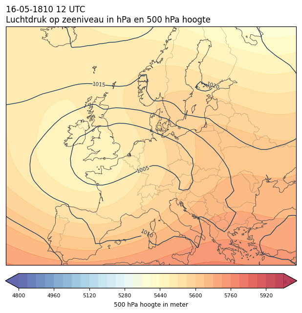 Weerkaart van 16 mei 1810 om 12 UTC