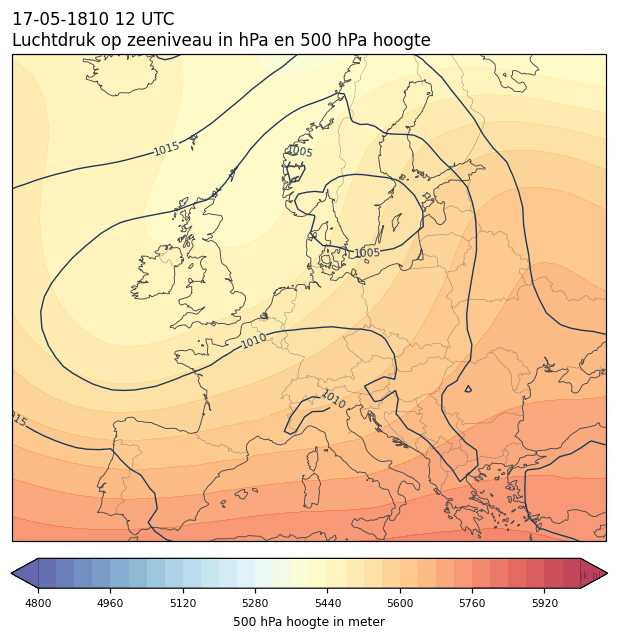 Weerkaart van 17 mei 1810 om 12 UTC