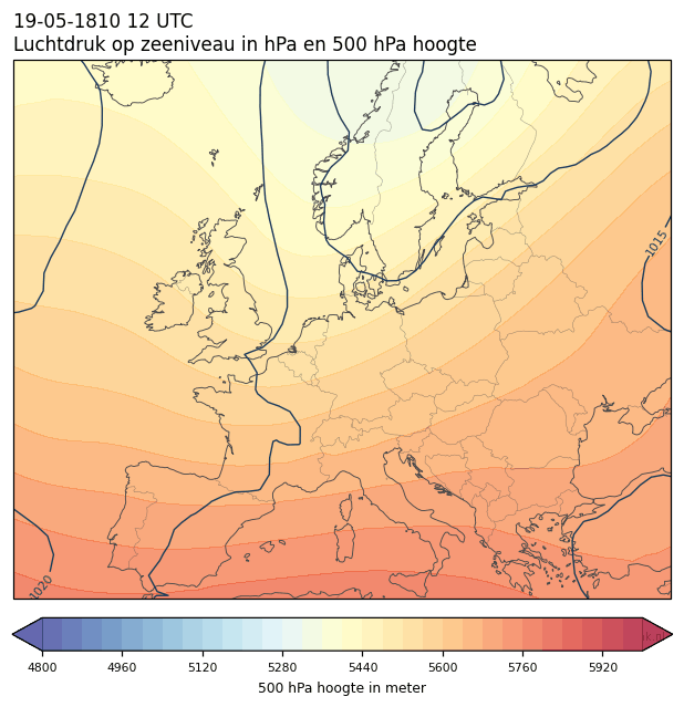 Weerkaart van 19 mei 1810 om 12 UTC