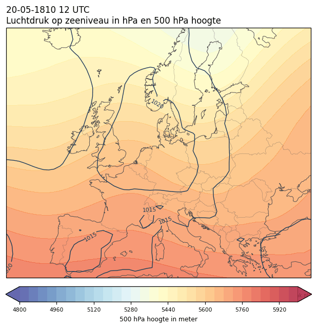 Weerkaart van 20 mei 1810 om 12 UTC