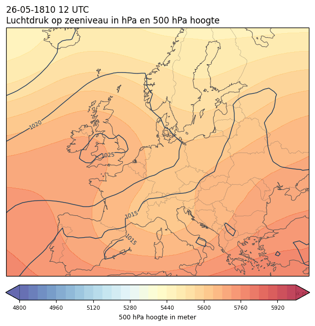 Weerkaart van 26 mei 1810 om 12 UTC