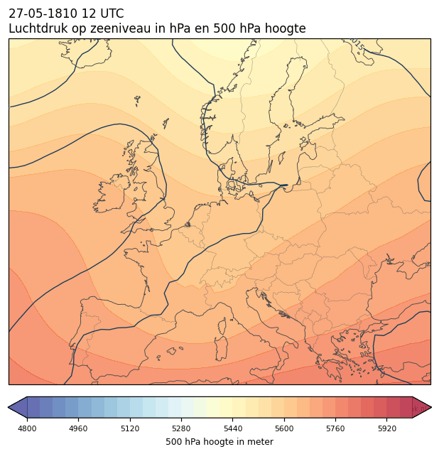 Weerkaart van 27 mei 1810 om 12 UTC