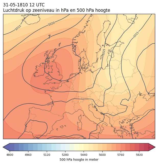 Weerkaart van 31 mei 1810 om 12 UTC