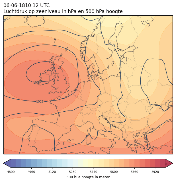 Weerkaart van 6 juni 1810 om 12 UTC