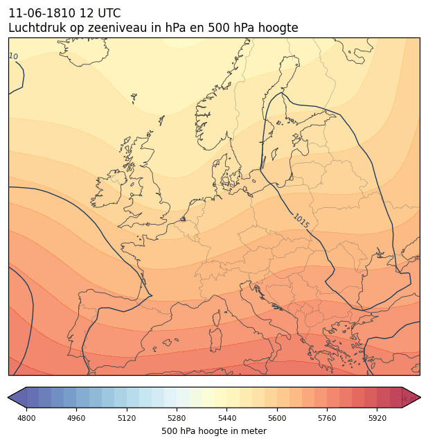 Weerkaart van 11 juni 1810 om 12 UTC
