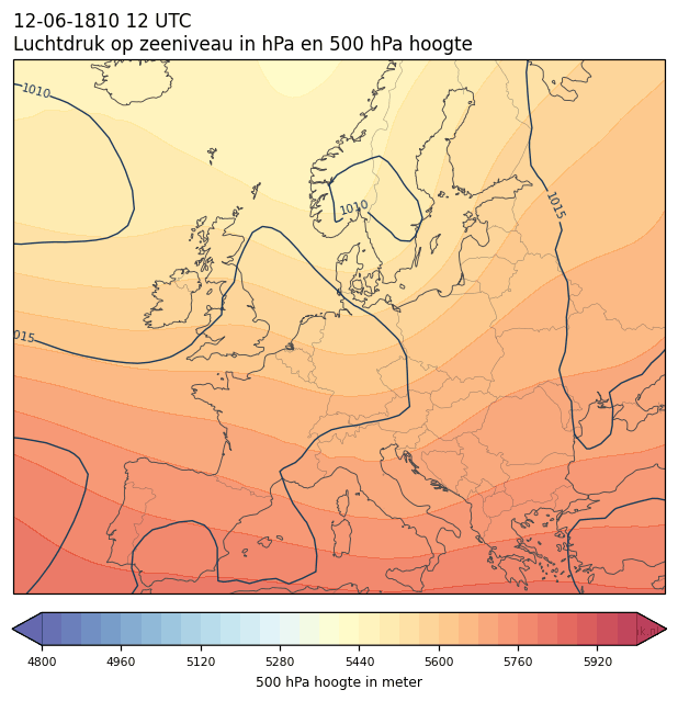 Weerkaart van 12 juni 1810 om 12 UTC