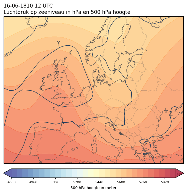 Weerkaart van 16 juni 1810 om 12 UTC