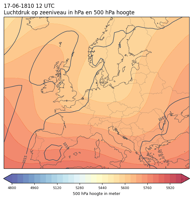 Weerkaart van 17 juni 1810 om 12 UTC