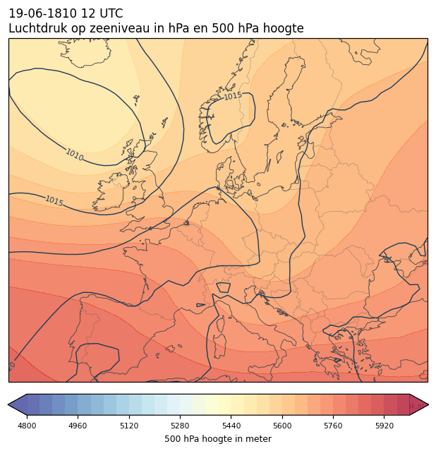 Weerkaart van 19 juni 1810 om 12 UTC