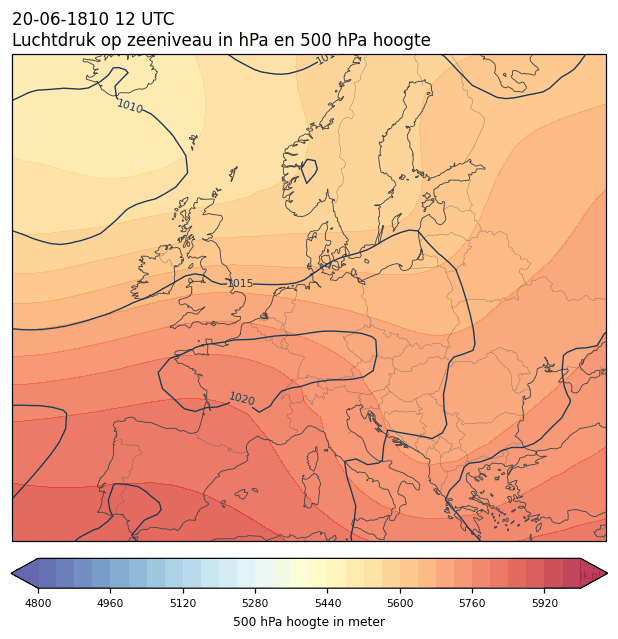 Weerkaart van 20 juni 1810 om 12 UTC