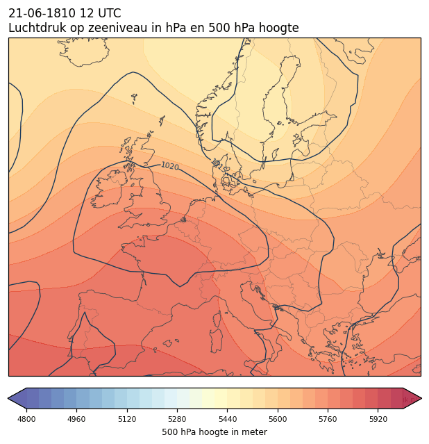 Weerkaart van 21 juni 1810 om 12 UTC