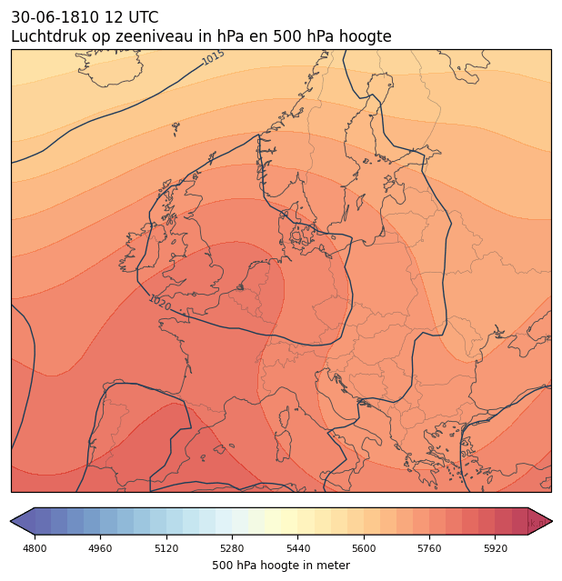 Weerkaart van 30 juni 1810 om 12 UTC
