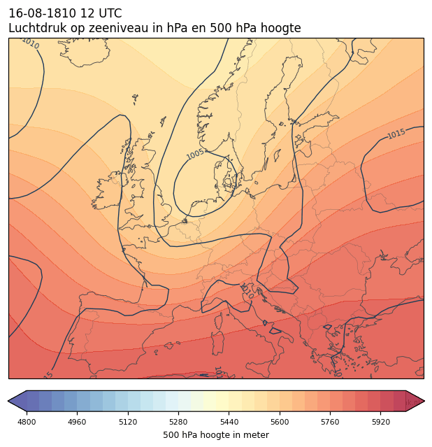 Weerkaart van 16 augustus 1810 om 12 UTC
