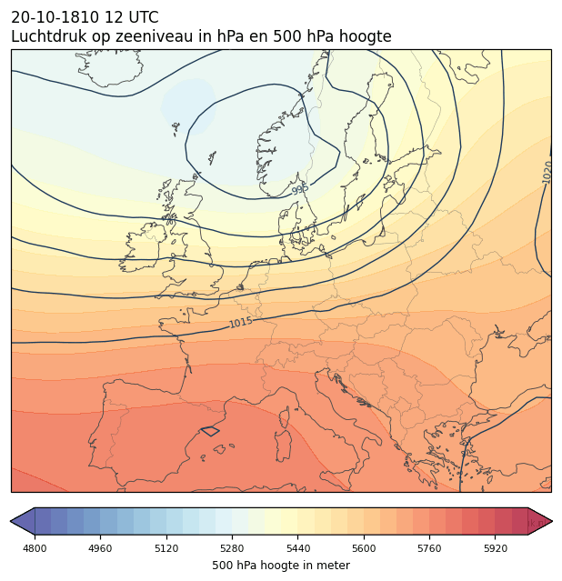 Weerkaart van 20 oktober 1810 om 12 UTC