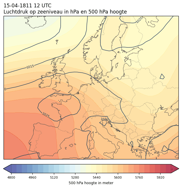 Weerkaart van 15 april 1811 om 12 UTC