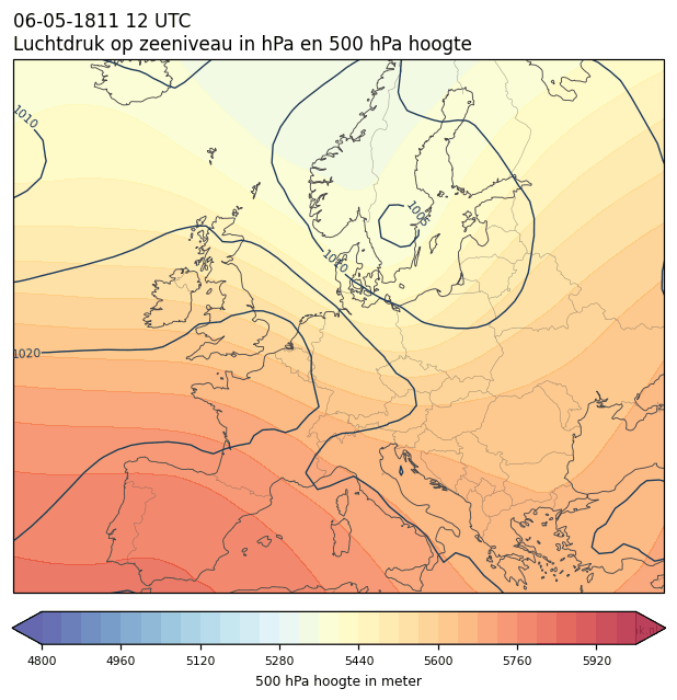 Weerkaart van 6 mei 1811 om 12 UTC