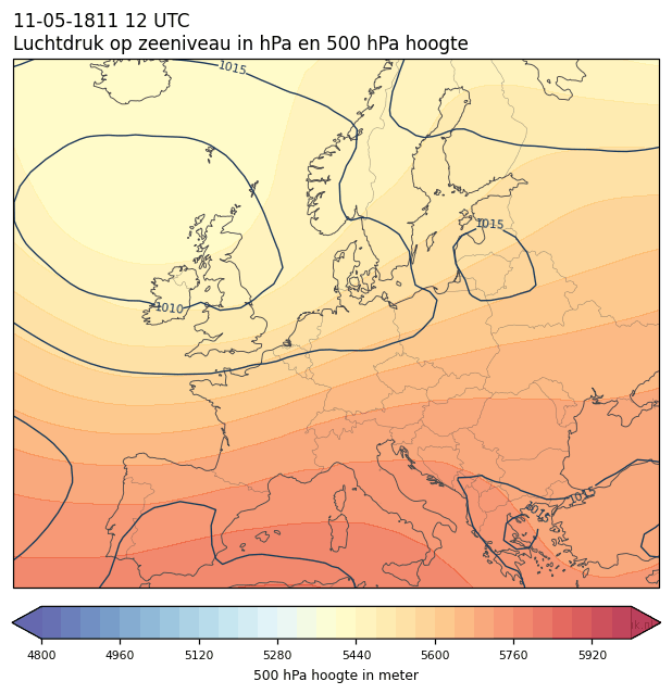 Weerkaart van 11 mei 1811 om 12 UTC