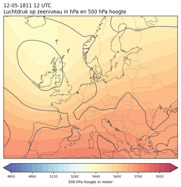 Weerkaart van 12 mei 1811 om 12 UTC