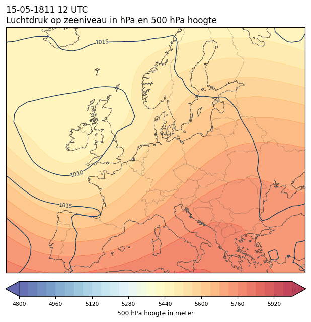 Weerkaart van 15 mei 1811 om 12 UTC
