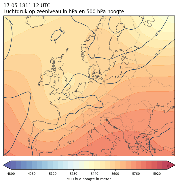 Weerkaart van 17 mei 1811 om 12 UTC