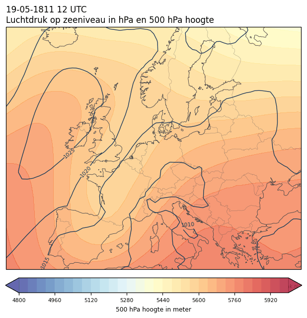 Weerkaart van 19 mei 1811 om 12 UTC