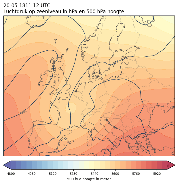 Weerkaart van 20 mei 1811 om 12 UTC
