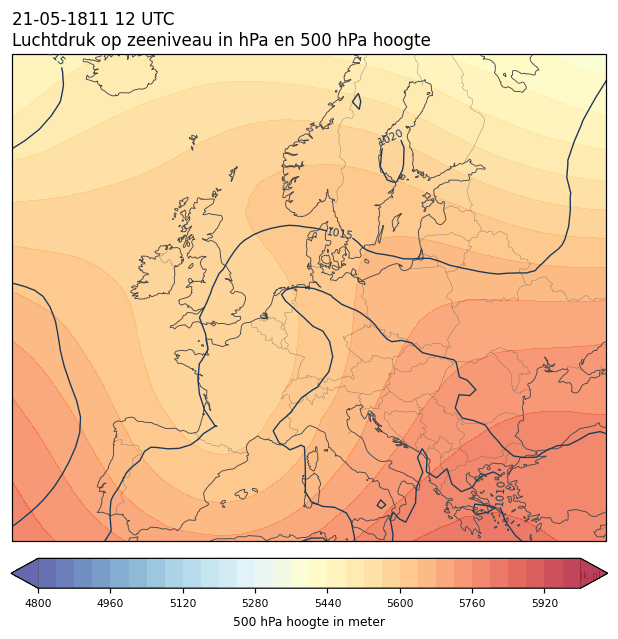 Weerkaart van 21 mei 1811 om 12 UTC
