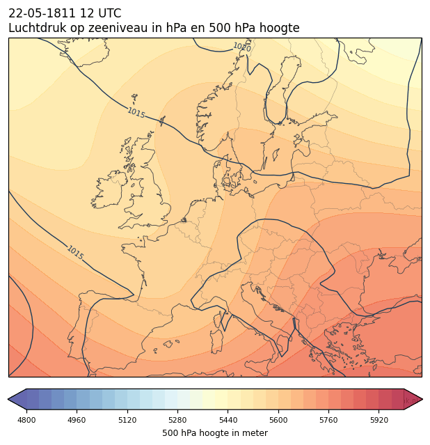 Weerkaart van 22 mei 1811 om 12 UTC